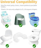 Disposable potty bags placed inside a toddler potty chair