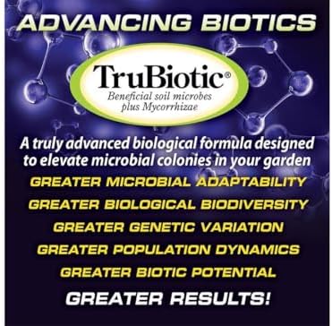 Dr. Earth organic plant food bag positioned in a garden setting