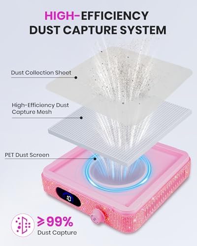 XISZMOG nail dust collector with reusable filter removed