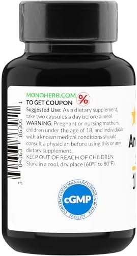 Premium USA imported Monoherb Andrographis dietary supplement packaging side view