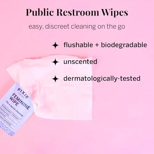 Pixie Cup water based lubricant and feminine wipes included in the period starter set.