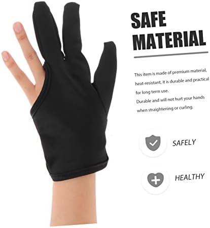 HONMEET heat protector glove set illustrating the elastic pull on wrist closure.