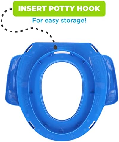 Underneath view of the universal fit rim designed for standard and elongated toilets.