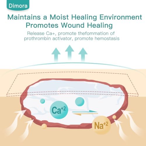 Dimora advanced calcium alginate dressing turning into protective gel layer