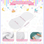 White washable diaper changing table cover folded view
