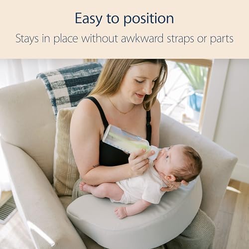 Top view of ergonomic curved nursing pillow