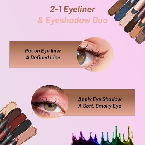 Close up of 2-in-1 eyeliner and eyeshadow stick tips