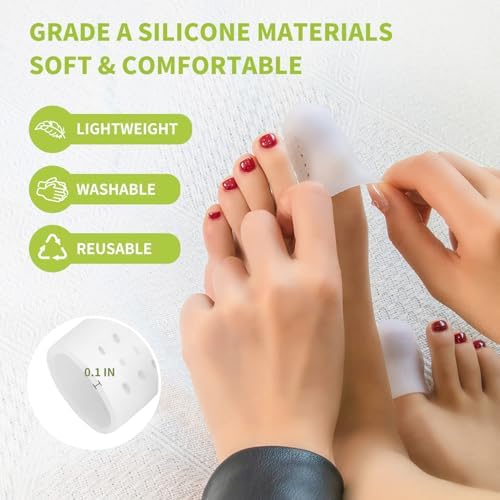 Niupiour toe caps protecting an ingrown toenail inside a shoe