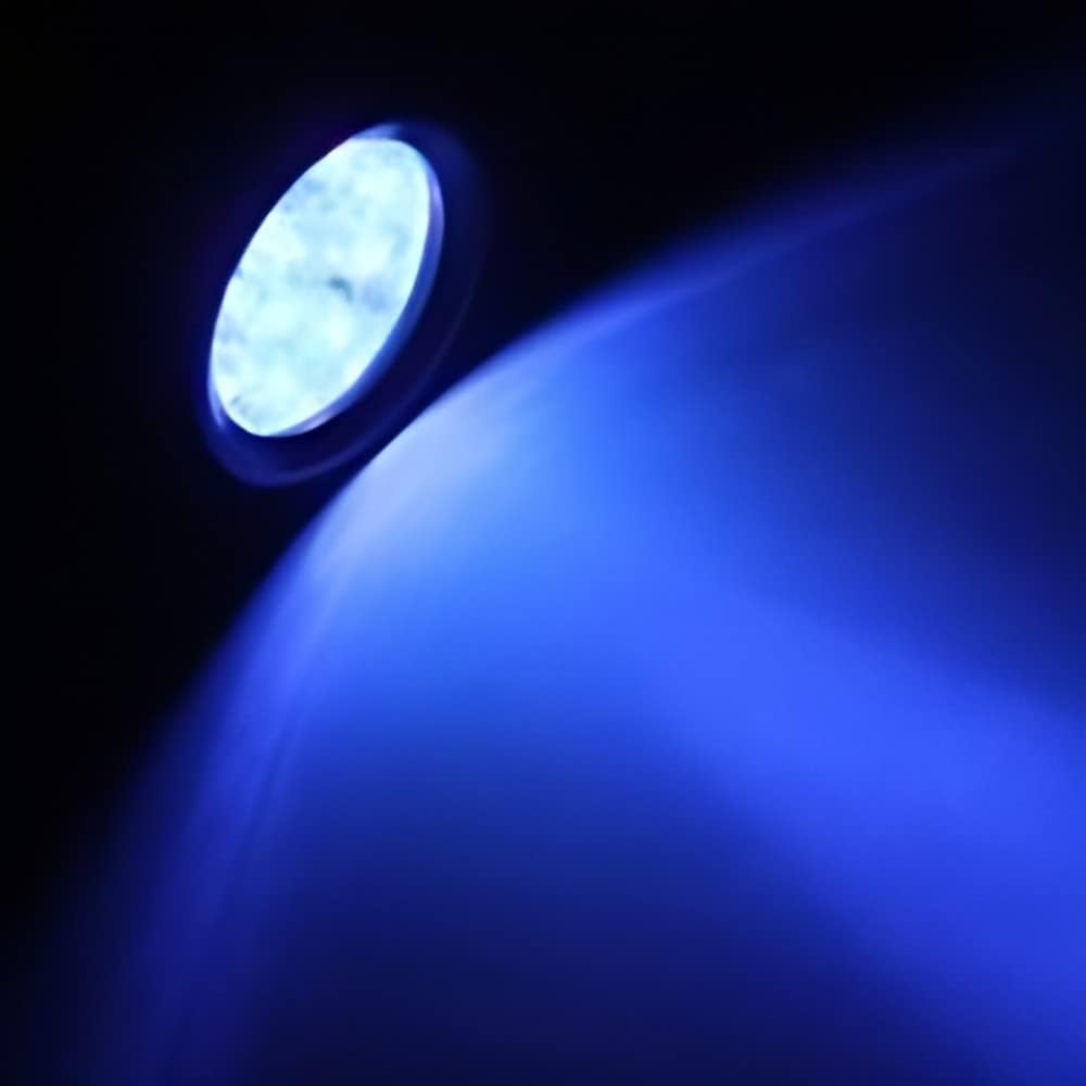 JacobsParts mini blacklight showing the battery compartment setup for three AAA batteries.