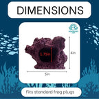 Ocean Aquaria coralline purple live coral frag holder showing stable bottom base