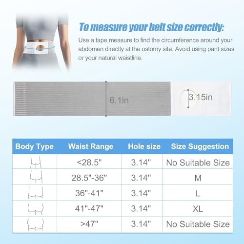 NIdreamCE breathable stoma support belt flat lay showing adjustable opening