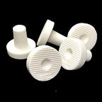 White ceramic coral plugs with stem base