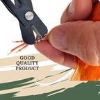 Five inch small bird nail clipper highlighting the non slip cushioned rubber grips for steady grooming control.