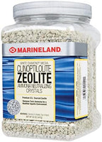 Aquarium water care product jar placed next to fish tank