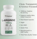 Pristine's nitric oxide support bottle side ingredient panel