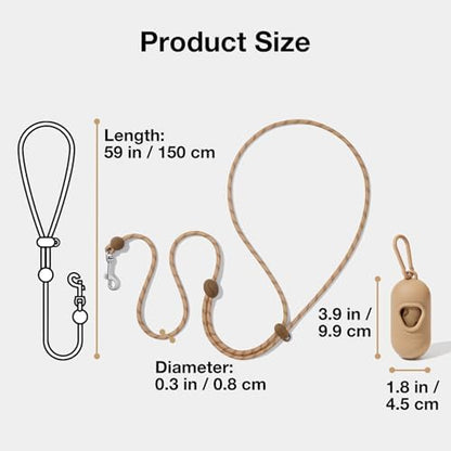 Vetreska premium coffee brown pet walking accessory set packaging view