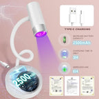 Aoraem cordless nail lamp charging with Type-C cable