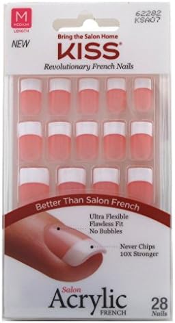 Kiss Salon Acrylic French 28 Count kit packaging details