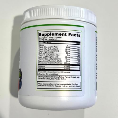 BlueEarth Company berry blend powder container side view