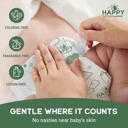 Side view of Happy Little Camper hypoallergenic diapers