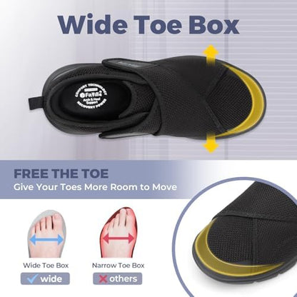 Side view of FitVille orthopedic shoes for swollen feet featuring cushioned EVA midsole.