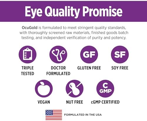 Doctors' Preferred OcuGold bottle back panel with directions
