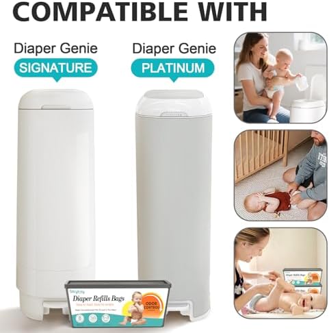 Qltytoy diaper pail refill bags extra thickness material durability