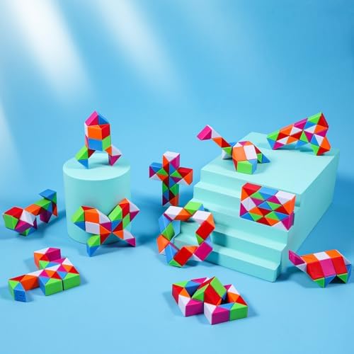 Stress relief sensory fidget blocks showing smooth non toxic edges designed for safe dexterity development.