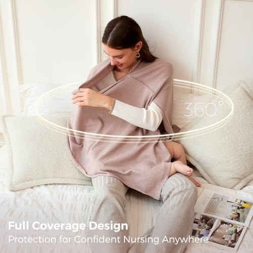 Momcozy portable nursing cover folded in diaper bag