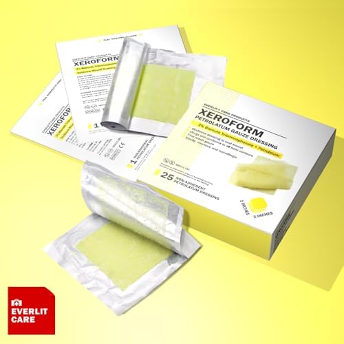 Full contents of the medical kit box displaying the pack of twenty five individually wrapped patches.