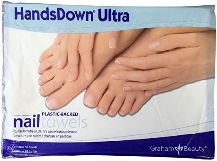 Graham Hands Down nail towel texture showing absorbent side and plastic backing