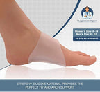 Close-up of the medical-grade gel cushion in the Dr. Frederick's foot sleeve.
