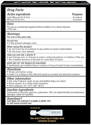 OCuSOFT Retaine MGD thirty count single use preservative free vials