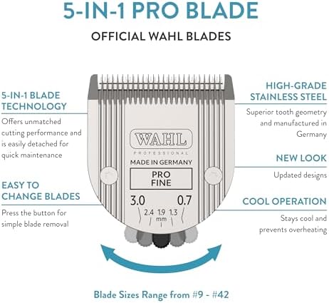 High carbon steel Wahl grooming blade side profile
