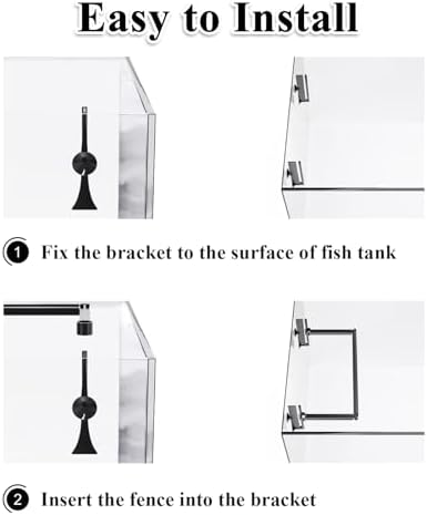 Aquarium surface barrier with suction cups installed on glass