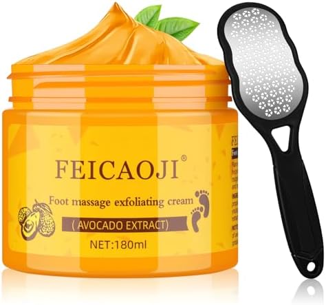 Professional foot exfoliator gel being applied to a cracked heel with a brush.