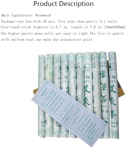 Ten pack of three year aged mugwort rolls for acupuncture.