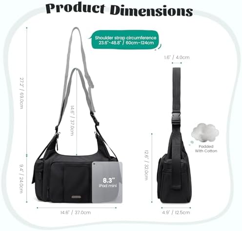 Golf Quality 14L Puffer Diaper Bag Tote interior storage compartments