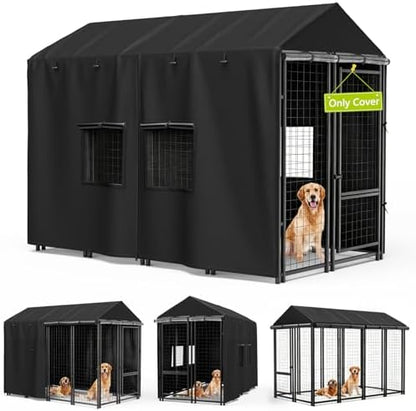 Mutushi waterproof dog enclosure fabric showcasing transparent polyvinyl chloride window feature