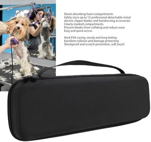 Water resistant protective grooming accessories bag being placed into a barber duffel