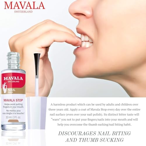 Side view of Mavala Stop 0.3 Fluid Ounce nail bottles