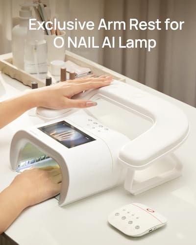 Onail ergonomic arm rest in a professional nail art workstation
