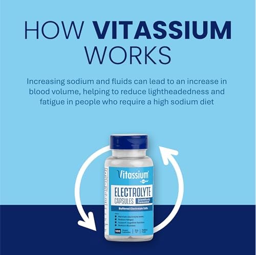 Vitassium salt pills side label showing sodium and potassium nutritional facts