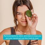 Organic plant based gel cleaner for menstrual discs
