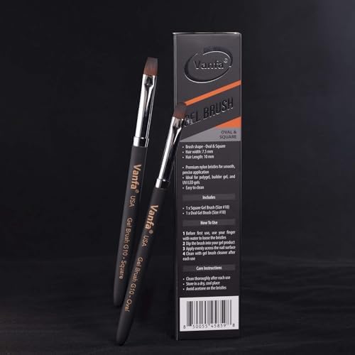 Vanfa G10 gel brush set for polygel and hard gel application