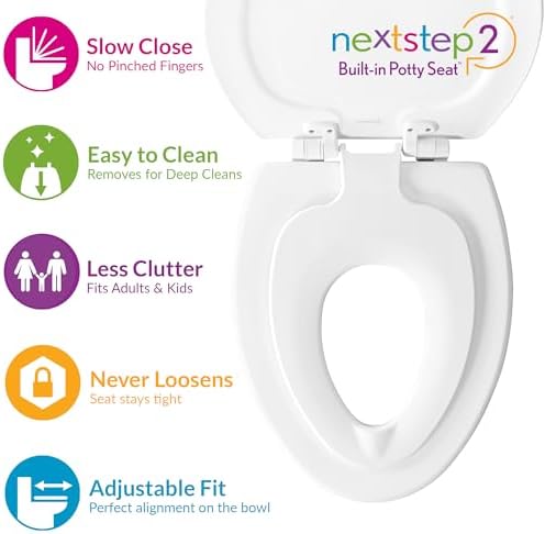 Mayfair integrated toddler potty training seat lowered for child use position