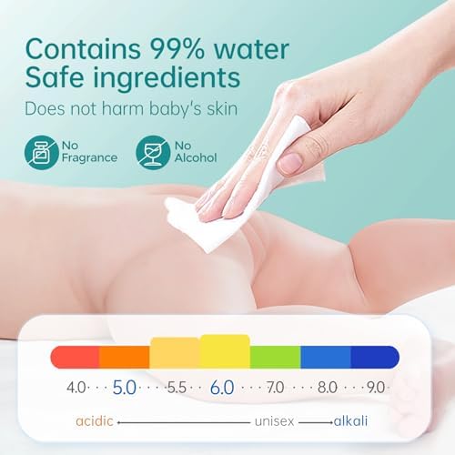 Back of MATERN'ELLA baby wipes pack detailing the hypoallergenic 99 percent water ingredient list.