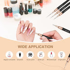 Top down view of Zeohbety nail art tool collection