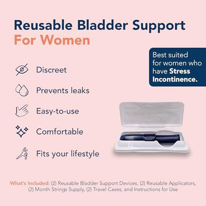 Internal bladder support device for women for leak-free exercise.