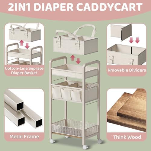 Multipurpose utility cart storage for books and toys